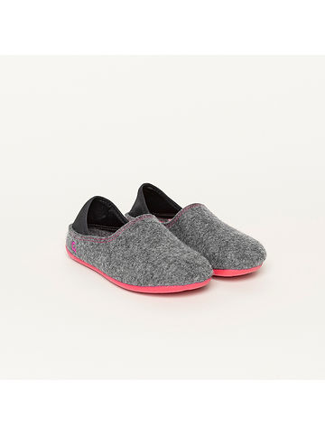 Wool Slip-On Kids anthrazit/raspberry