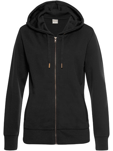 Sweatjacke in schwarz