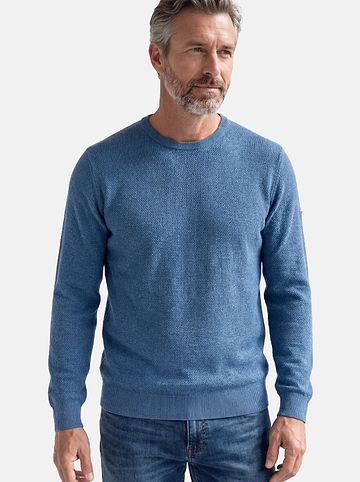 Pullover Basic in Blau