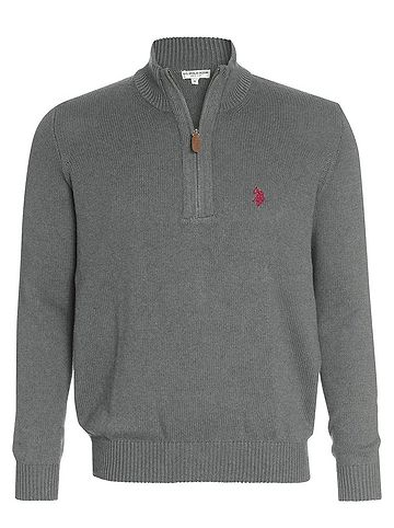 Troyer Zip Pullover in ANTHRAZIT