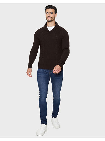Threadbare Pullover Trojan in Chocolate
