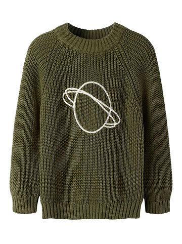 Strickpullover in Winter Moss