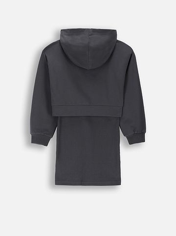 Kleid mit Sweatshirt in schwarzgrau
