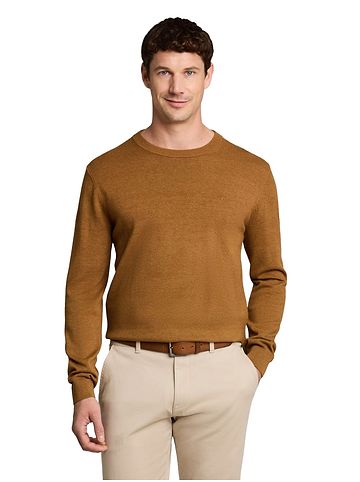 Pullover BASIC CREWNECK KNIT in Braun