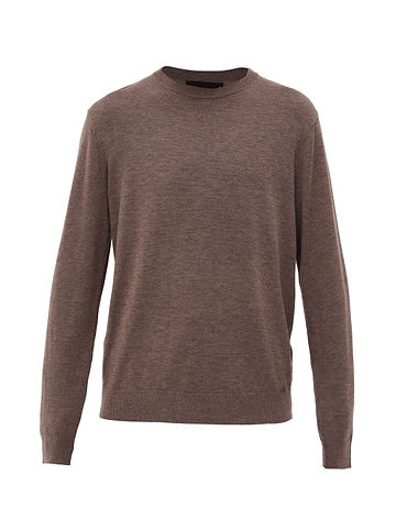 Langarmpullover Basic in brown