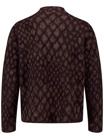 Strickpullover mit Muster in Black/Brown