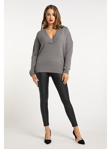 faina Damen Strickpullover in Grau