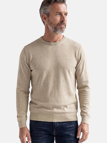 Pullover Basic in Beige / gelb