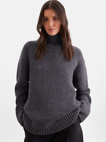 Pullover Oversized in Grau