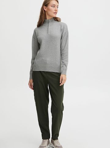Rollkragenpullover OXRita in Grau