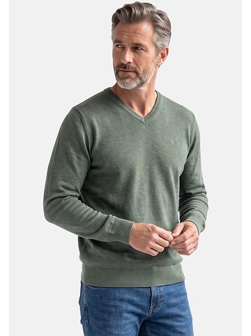 Pullover Basic in Dunkelgrün / grün