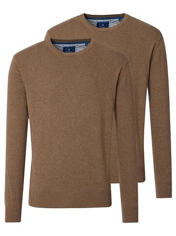 Pullover Basic in Braun