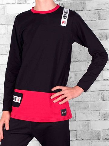 Langarmshirt in Schwarz