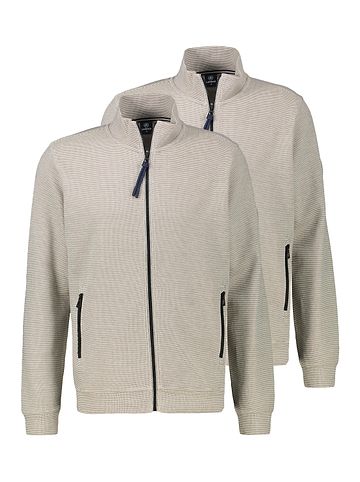 Sweatjacke Basic in Offwhite