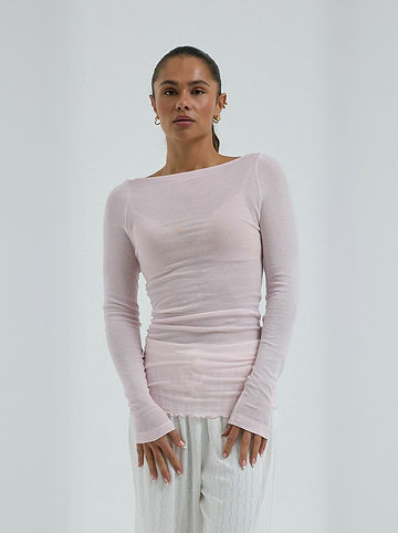 T-Shirt Cotton in Pale Rose