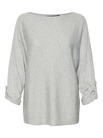 Strickpullover in Light Grey Melange