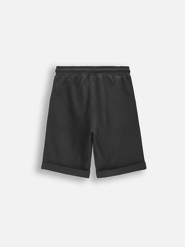 Baumwoll-Trainingsshorts in schwarz