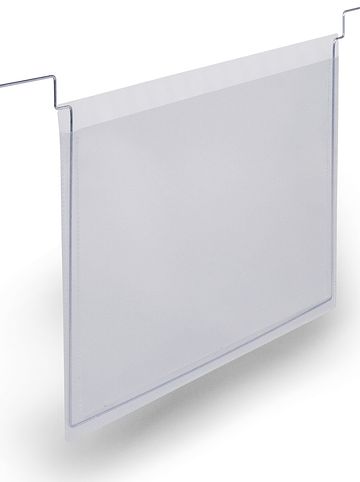 Drahtbügeltasche A5 quer PP transparent