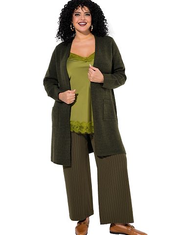 Strickjacke in olivgrau