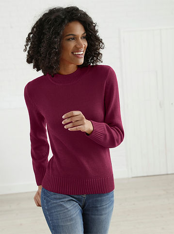 Pullover in weinrot