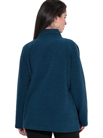 Sweatjacke in dunkles petrol