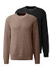 Pullover Basic in Schwarz / braun