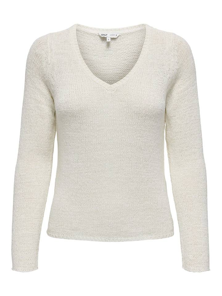 Strickpullover in Cloud Dancer