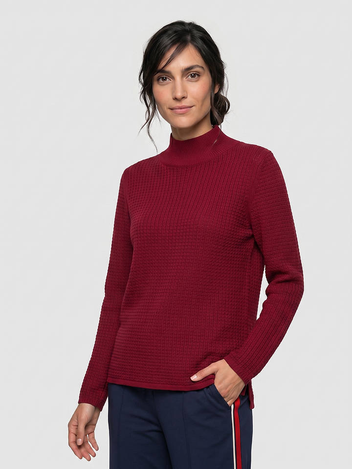 Strickpullover in Ruby Red