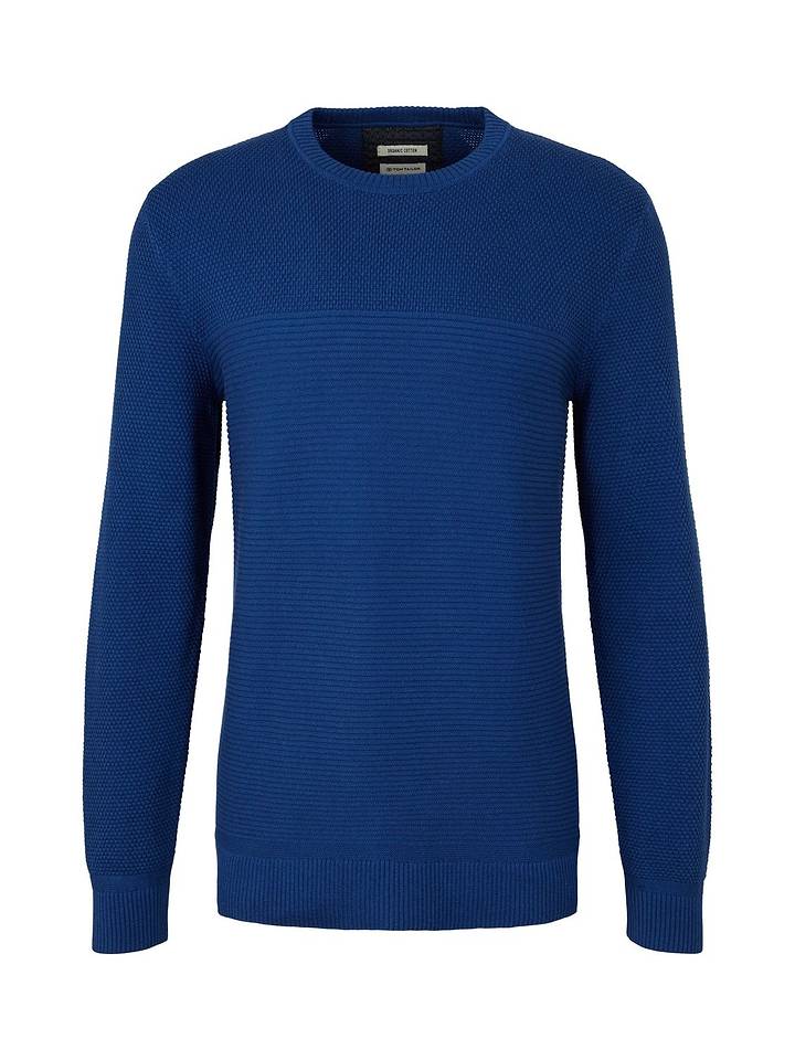 Pullover BASIC STRUCTURED in Blau