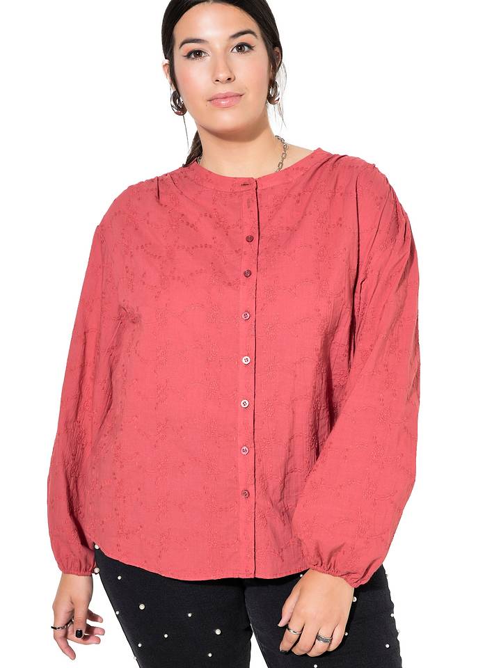 Bluse in rostrot