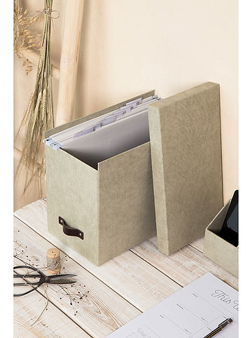 Hängemappenbox "Johan" in Beige - DIN A4