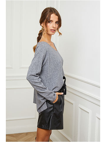 So Cachemire Pullover "Epural" in Grau