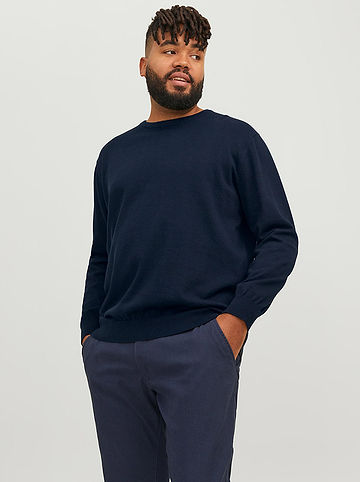 Pullover "Basic" in Dunkelblau