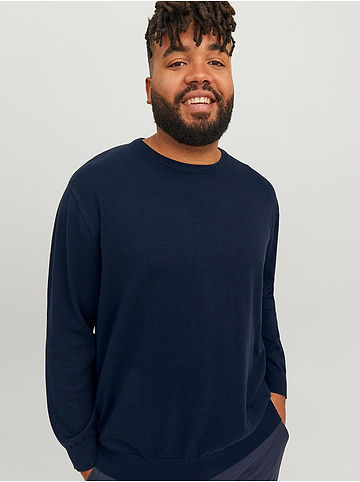 Pullover "Basic" in Dunkelblau