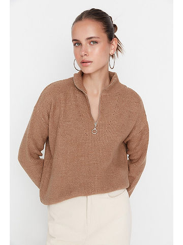 Pullover in Hellbraun