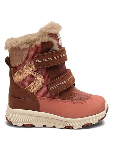 Leder-Winterboots in Rosa