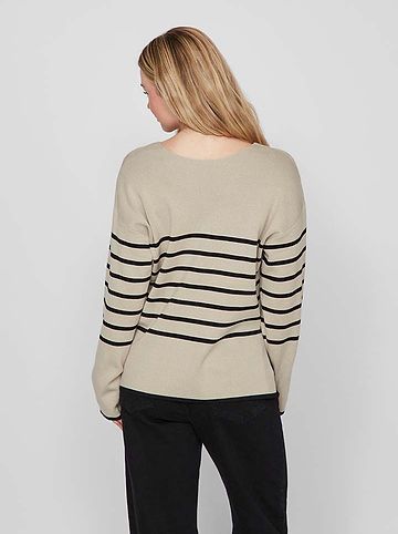 Pullover in Grau/ Schwarz