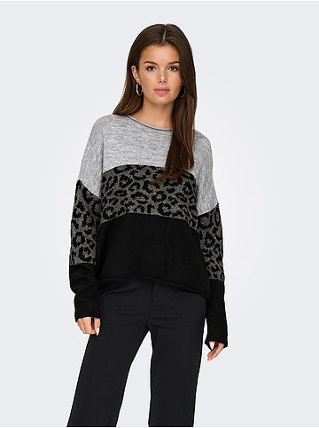 Pullover in Schwarz/ Grau