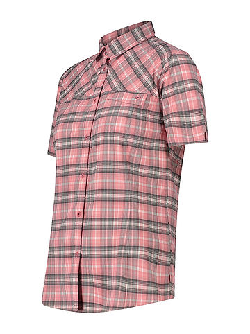 Functionele blouse grijs/lichtroze