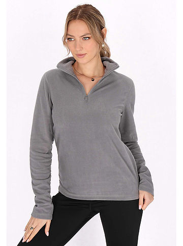 Fleecepullover in Grau