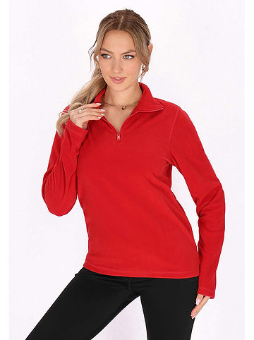 Fleecepullover in Rot