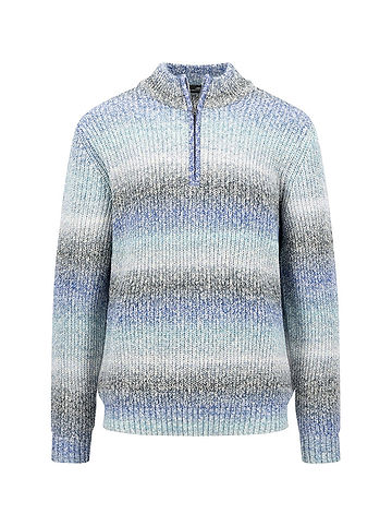 Pullover in Hellblau/ Grau