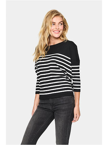 SAINT TROPEZ Pullover in Schwarz