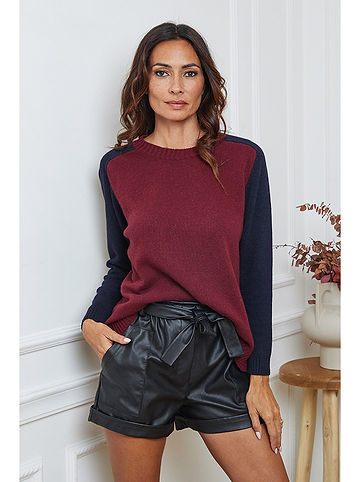 Pullover "Kaleis" in Bordeaux/ Dunkelblau
