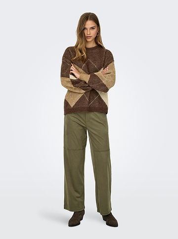 Pullover in Braun/ Beige