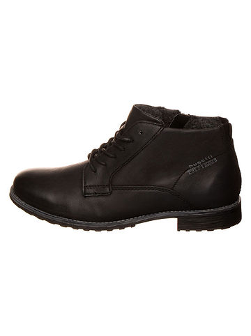 Leder-Boots in Schwarz