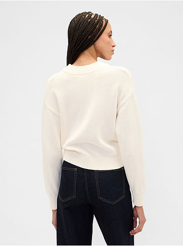 GAP Pullover in Creme/ Rot