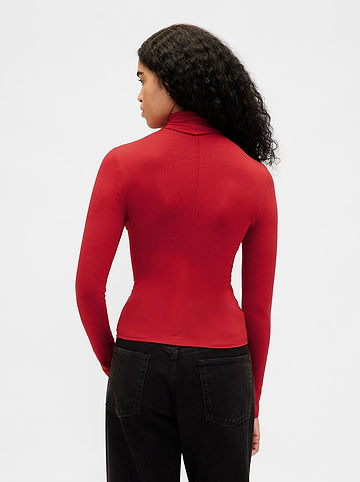 Rollkragenpullover in Rot