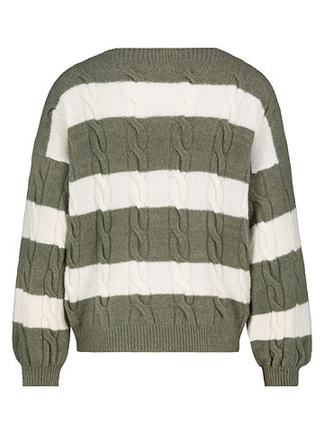 Pullover in Khaki/ Creme