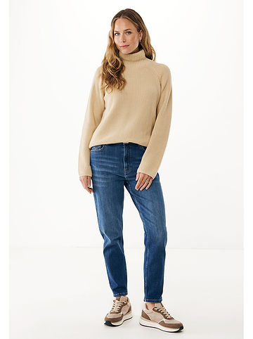 Rollkragenpullover in Beige